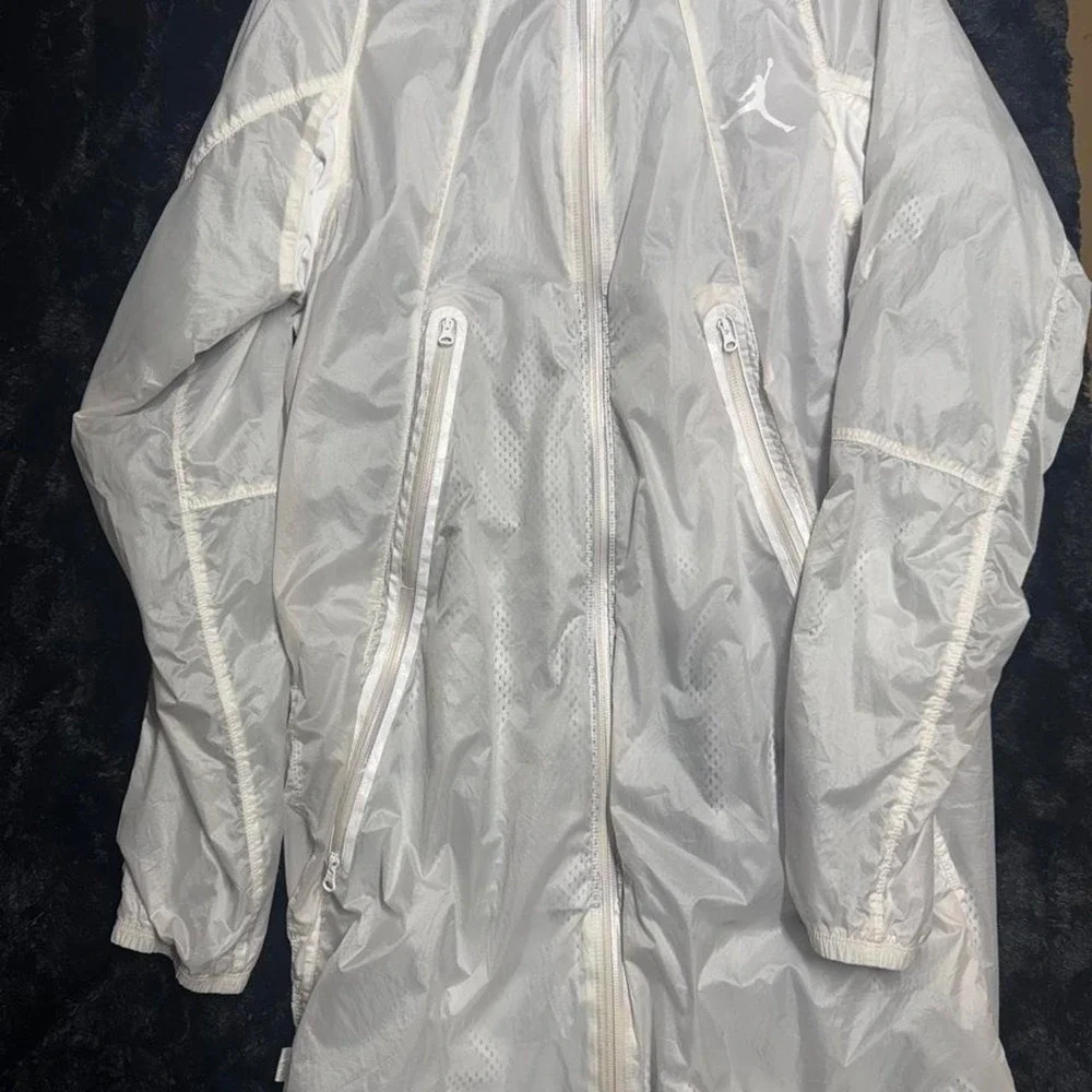 Reversible Air Jordan VII 7 Pinnacle Windbreaker Jacket White Translucent Mens M